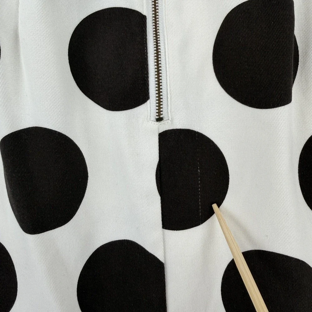 Maeve Skirt Womens 4 White Polka Dot Trumpet Ruffle Hem Knee Anthropologie Boho